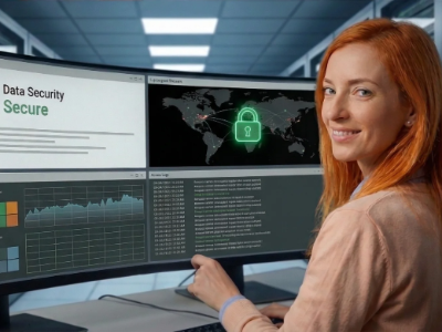 Analysts monitoring real-time threat maps in Easton, PA